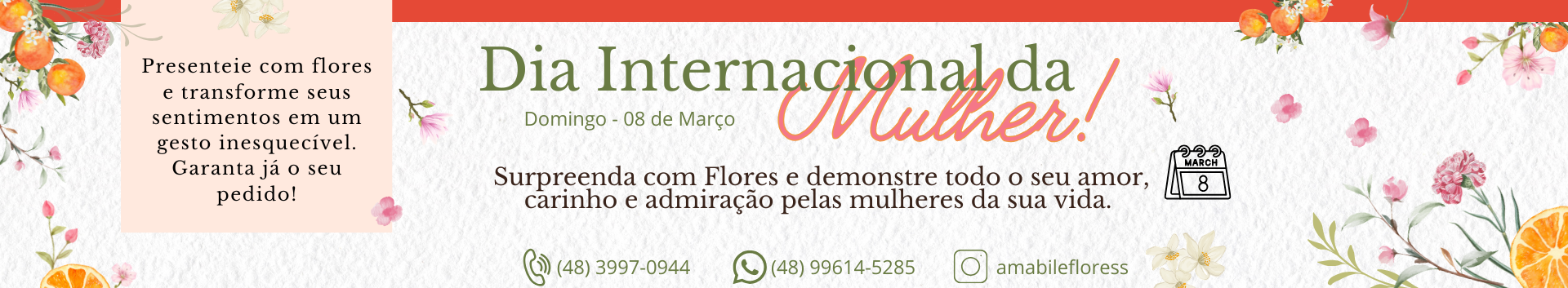 Banner dia internacional da mulher