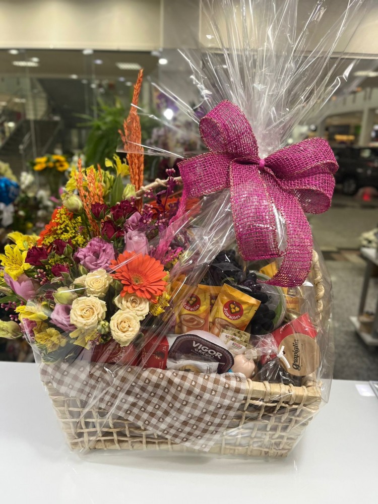 Cesta Palha - Café da Manhã G 